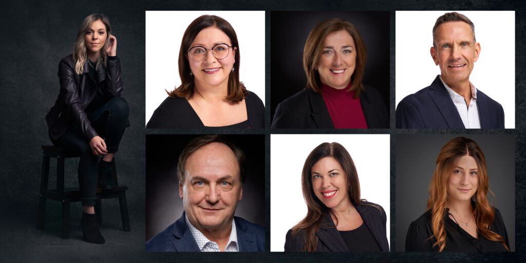 Exemples de portraits pour Linkedin et pour portraits professionnels pour médias sociaux.